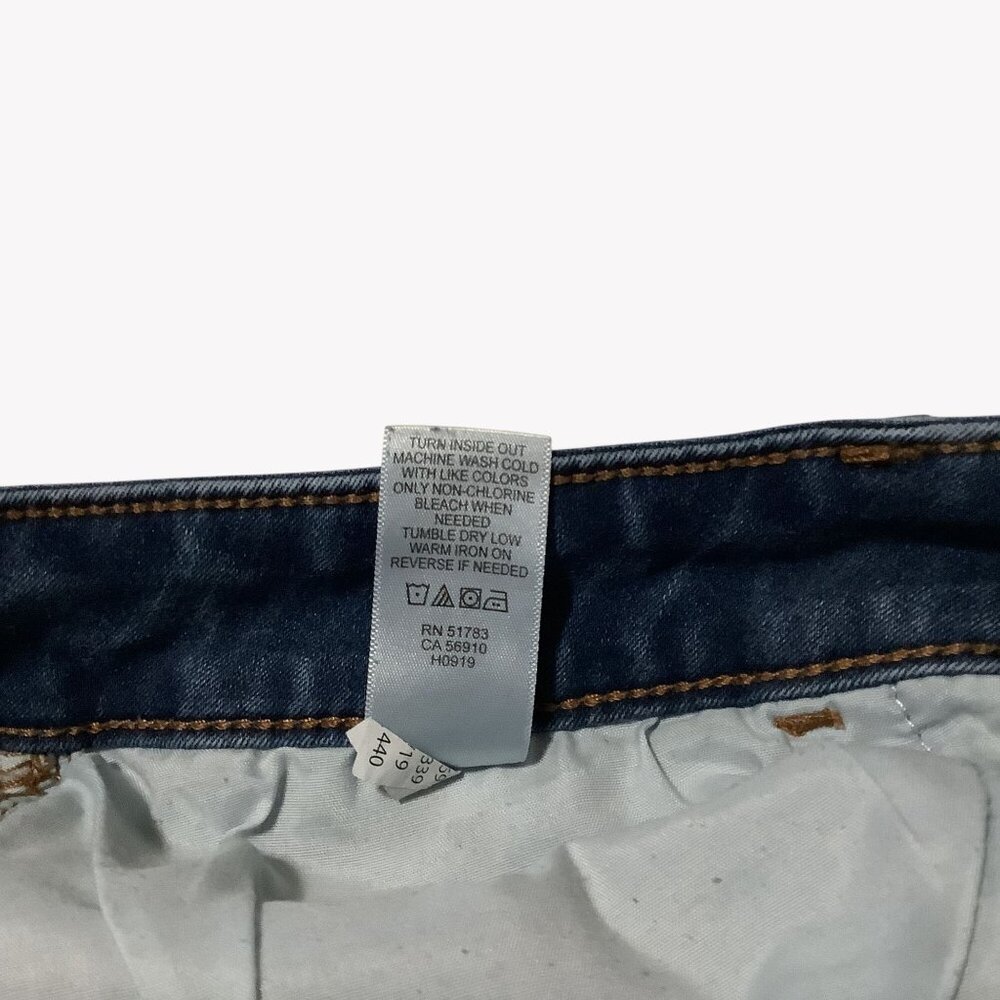 Maurices Womens Distressed Button-Fly Jeans L Reg Dark Wash Casual - Picture 5 of 7
